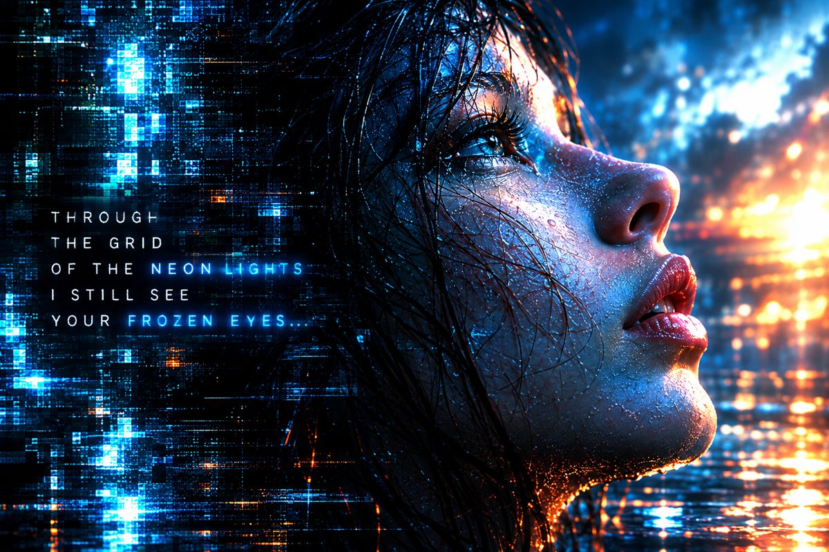 Portrait de la femme, regard vers le ciel
